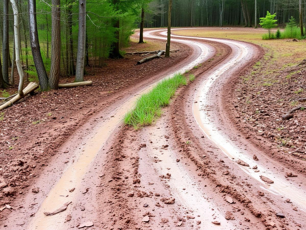 Before: Rutted Track → Fresh Gravel Driveway