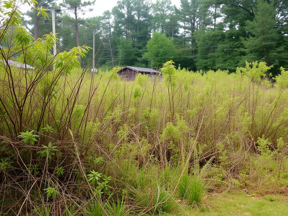 Before: Choked Back Lot → Cleared & Level